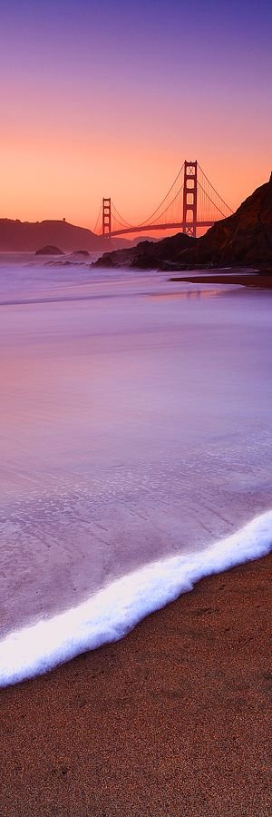 Bakers Beach with San Francisco's Golden Gate Bridge