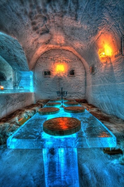 Ice hotel at Sorrisniva, Alta, Norway..