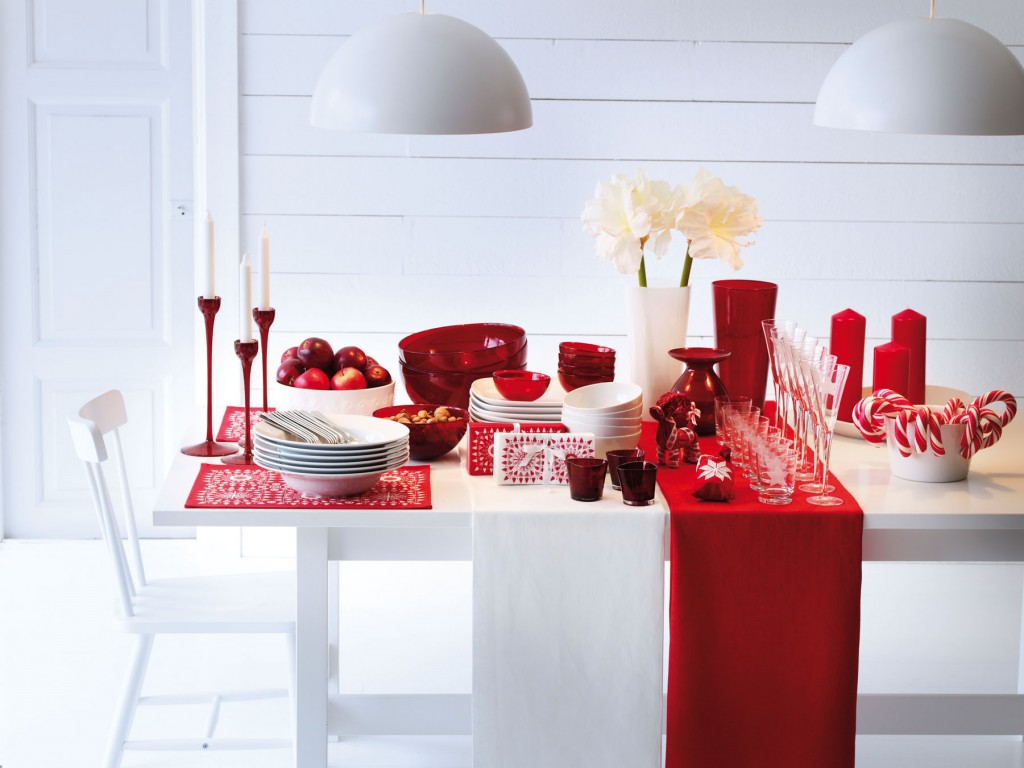Red And White Christmas Decoration Ideas