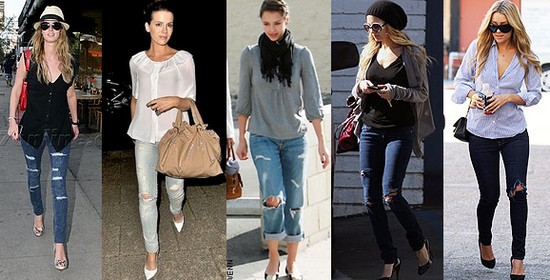 Celebrities Ripped Jeans Fashion Inspirations