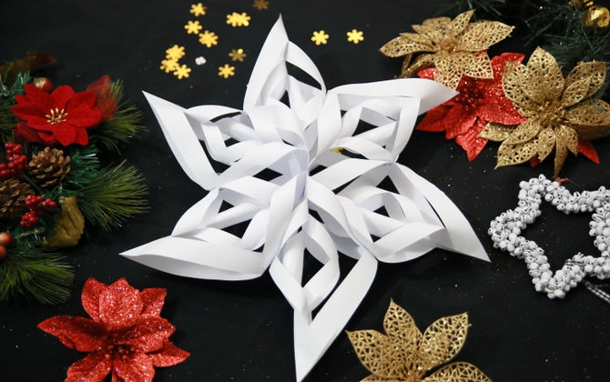3D Paper Snowflake Tutorial
