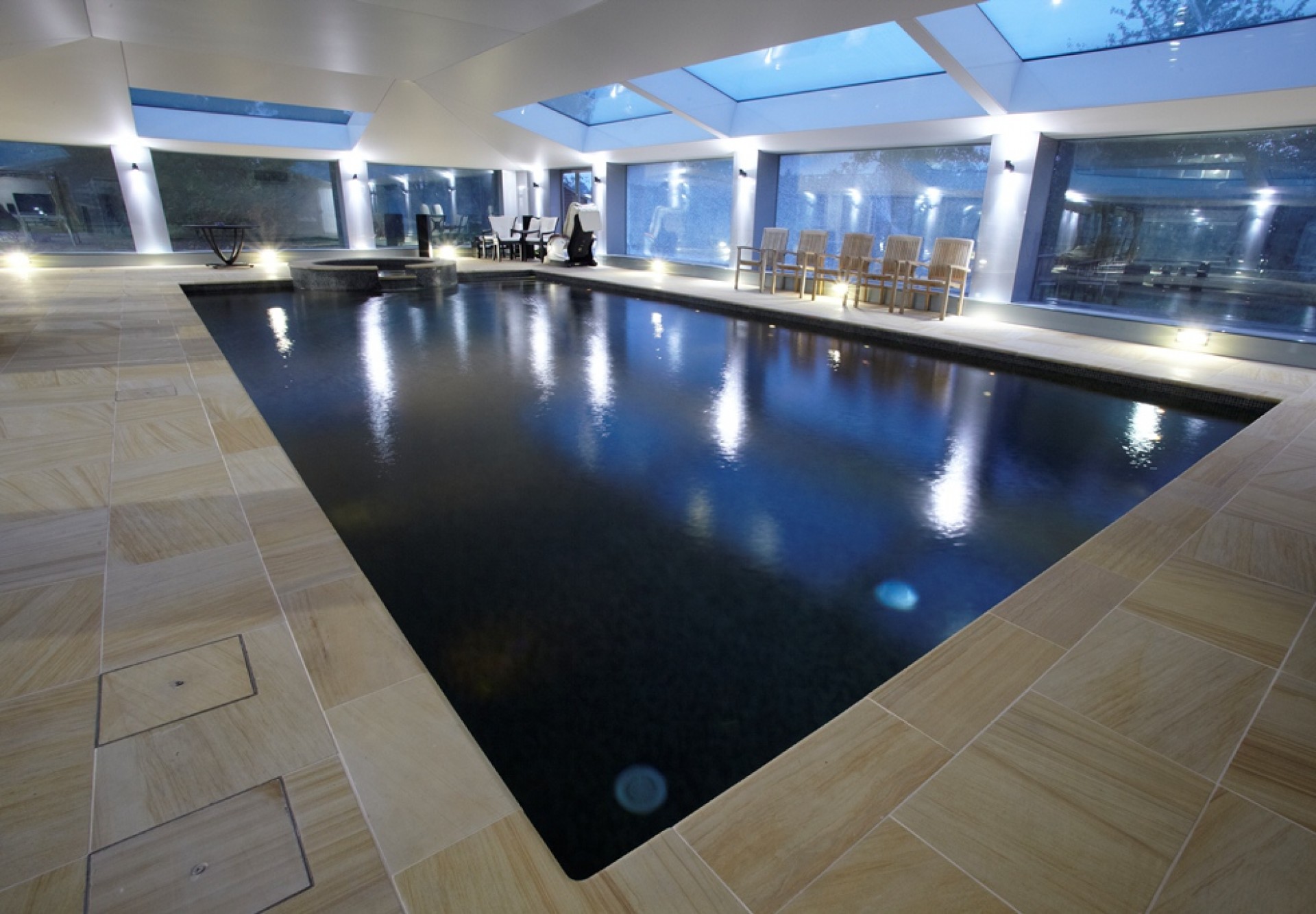 Modern Indoor Home Pool Designs for Living room