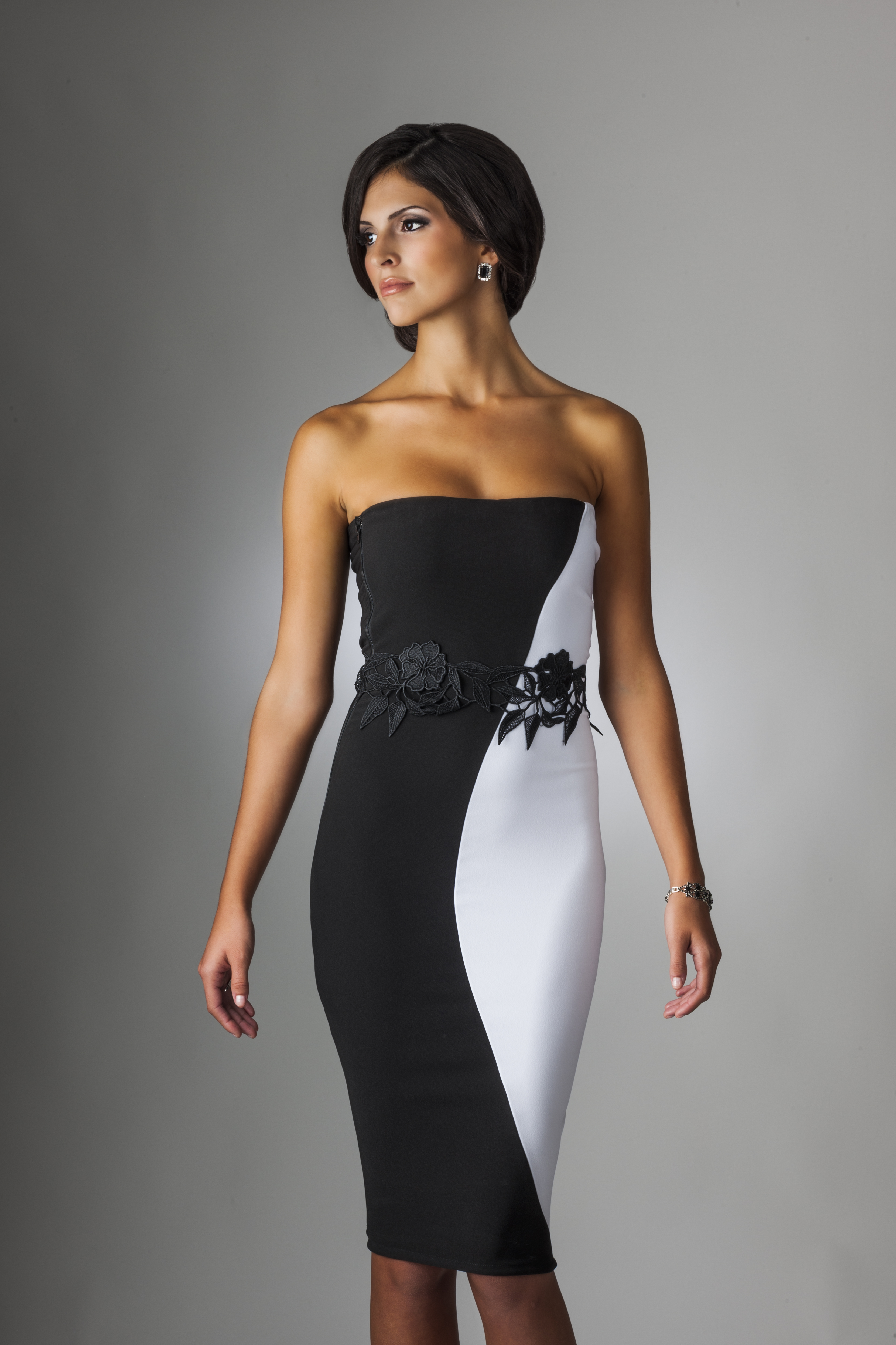 black and white cocktail dresses for prom