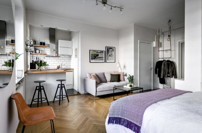Tips to Economize Space and Visually Enlarge One-Room Apartment