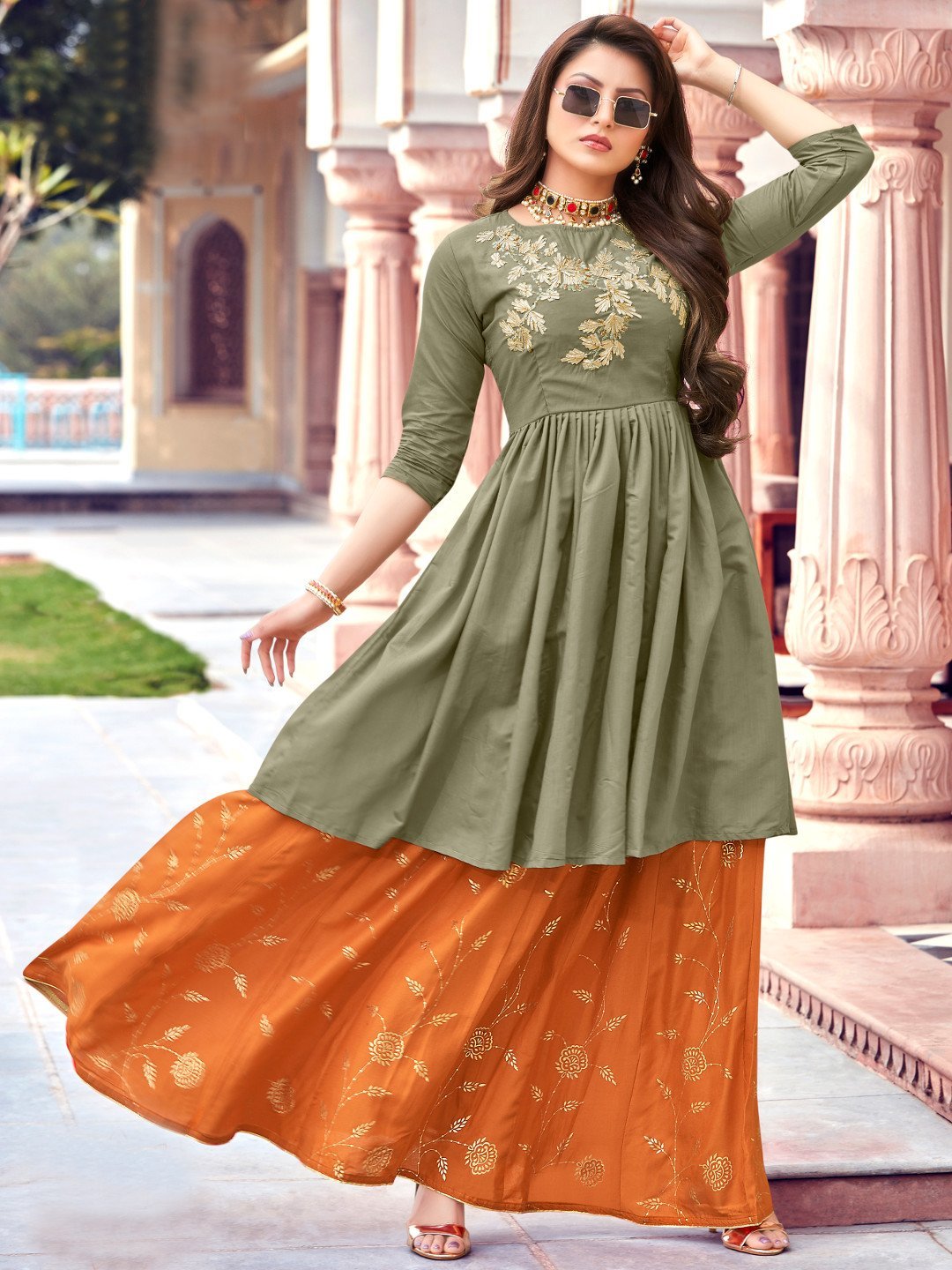 kurti with dhoti pants