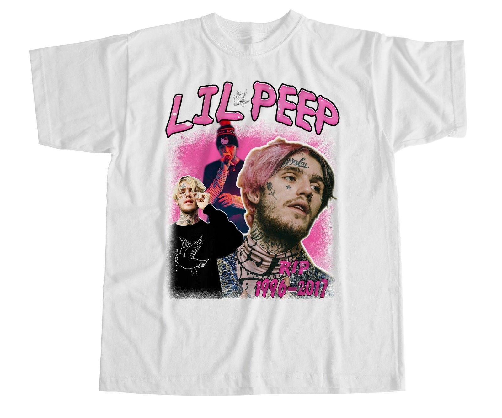 Lil Peep's blue hair merch - wide 1