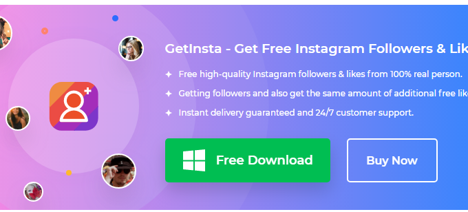 GetInsta increases the number of IG followers and likes for free, and it is completely free