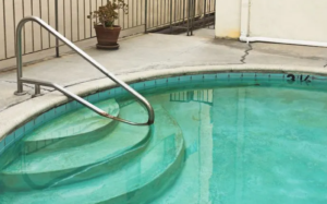 pool water is green after shocking