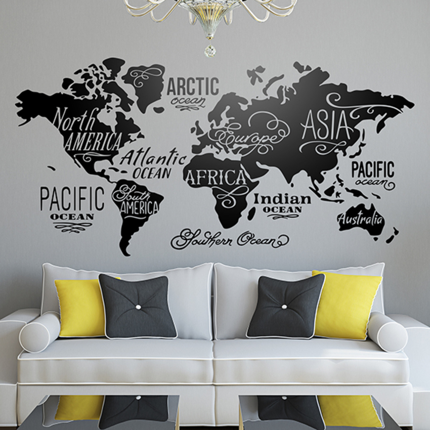 A More Beautiful and Fun Living Room, with Wall Stickers