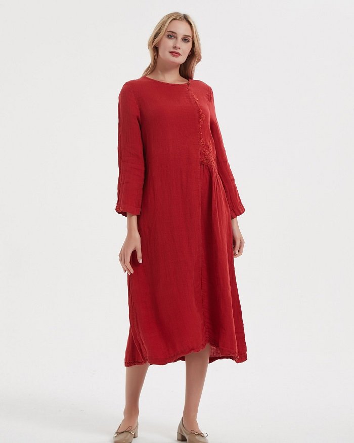 Embroidered linen dresses Embroidered linen dresses