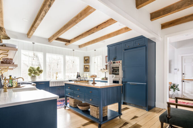 Tips for Redesigning a Kitchen with Blue Kitchen Cabinets